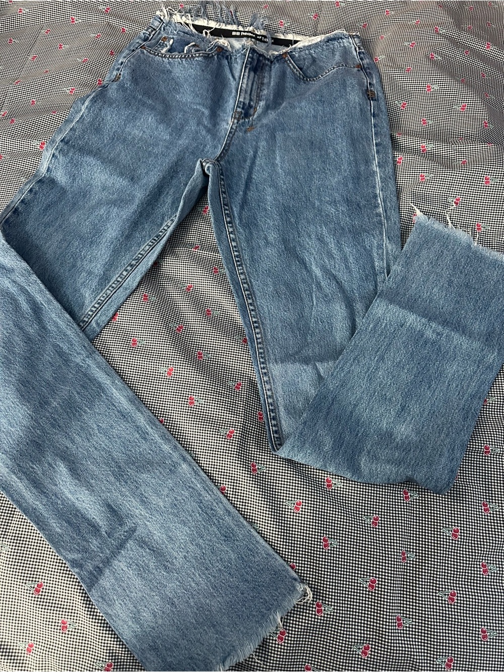 Ksubi Women Straight Leg Jeans in Light Blue Denim